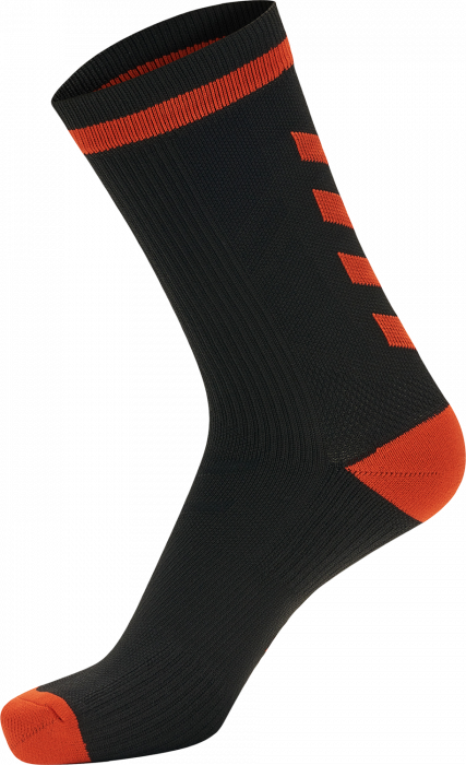 Hummel - Elite Indoor Sock Short - Nero & true red