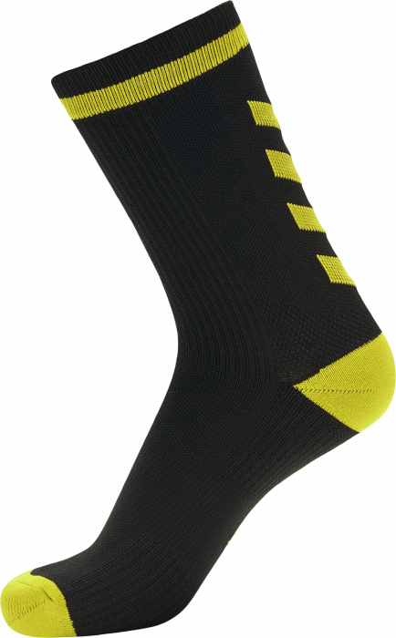 Hummel - Elite Indoor Sock Short - Noir & yellow