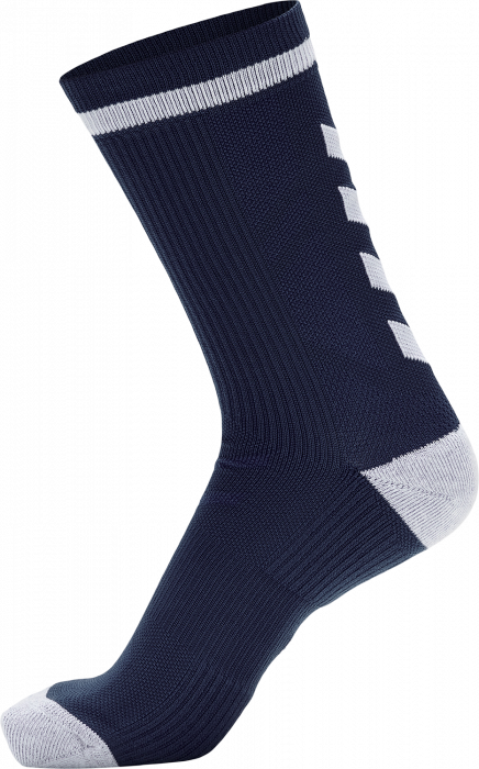 Hummel - Elite Indoor Sock Short - Navy & blanc