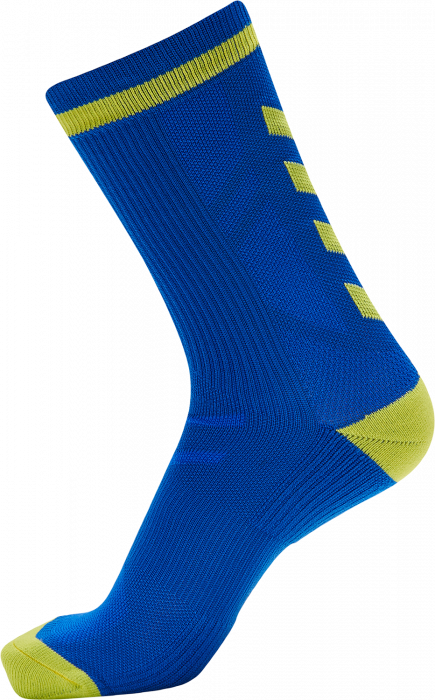 Hummel - Elite Indoor Sock Kort - True Blue & green gecko