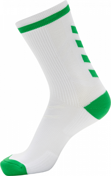 Hummel - Elite Indoor Sock Short - Branco & jasmine green