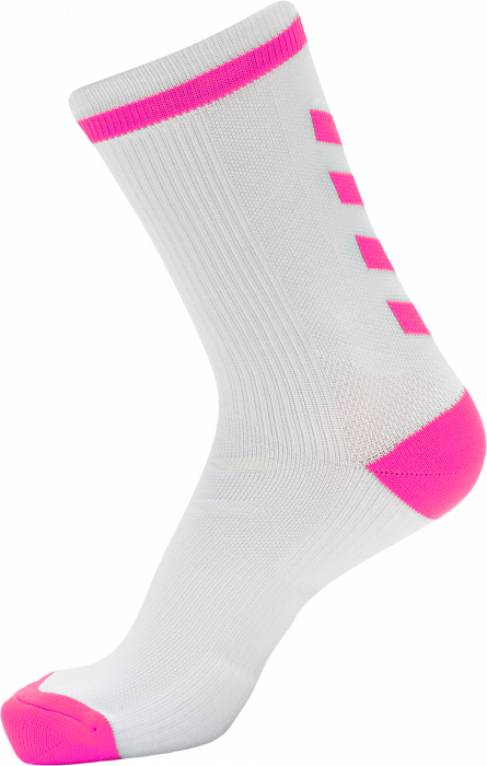 Hummel - Elite Indoor Sock Short - Biały & pink glo