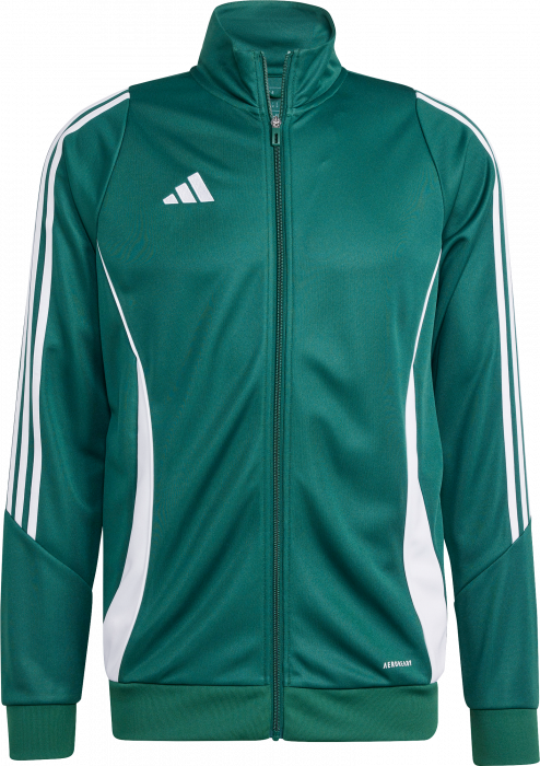 Adidas - Tiro 24 Træningstrøje Med Lynlås - Grøn mørk & hvid