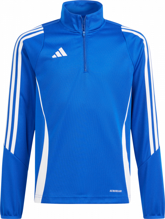 Adidas - Tiro 24 Træningstrøje Med Halv Lynlås - Royal blue & hvid