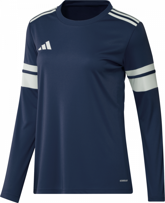 Adidas - Squadra 25 Long Sleeve Player Jersey Women - T Navy Blue & bianco