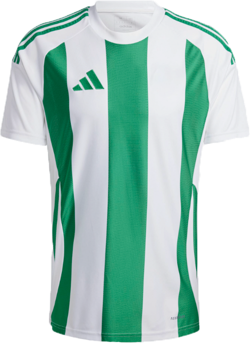 Adidas - Striped 24 Player Jersey - White & team green