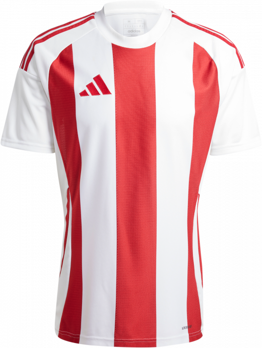 Adidas - Striped 24 Player Jersey - Bianco & team power red