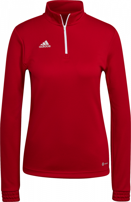 Adidas - Entrada 22 Træning Top With Half Zip Woman - Rojo