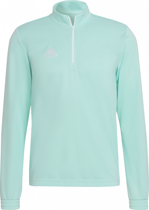 Adidas - Entrada 22 Træning Top With Half Zip Jr - Clear mint & white