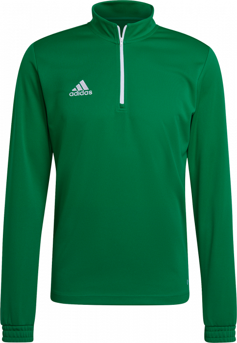 Adidas - Entrada 22 Træning Top With Half Zip Jr - Team green & blanco