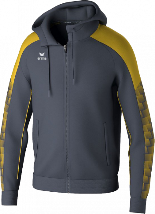 Erima - Evo Star Training Jacket With Hood - Slate Grey & żółty