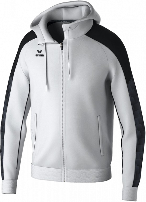 Erima - Evo Star Training Jacket With Hood - Wit & zwart