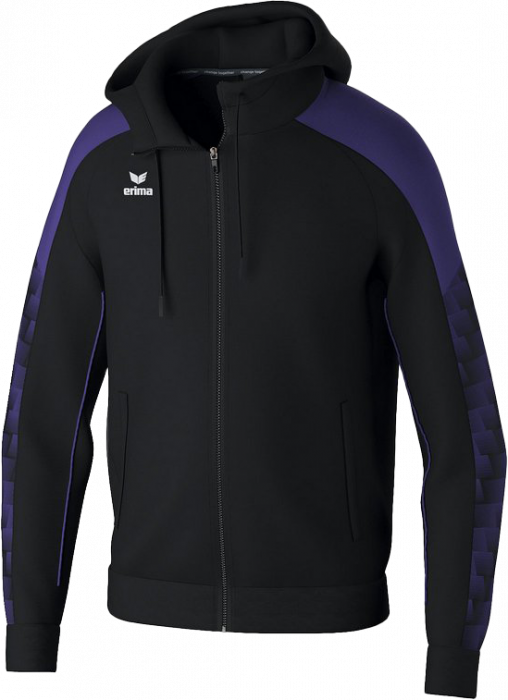 Erima - Evo Star Training Jacket With Hood - Negro & púrpura