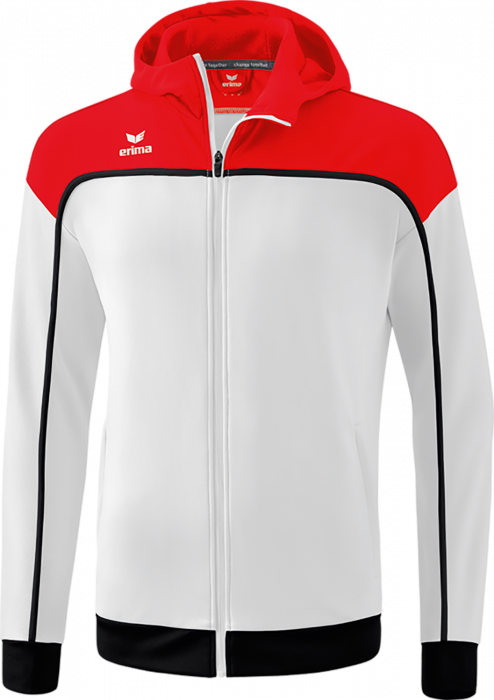 Erima - Change Training Jacket With Hood - Biały & czerwony