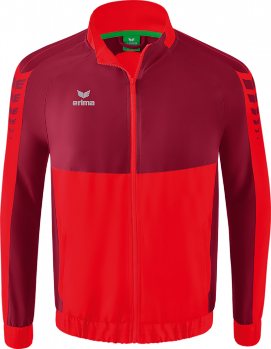 Erima - Six Wings Presentation Jacket - Vermelho & bordeaux