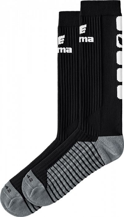 Erima - Classic 5-C Socks Long - Preto & branco