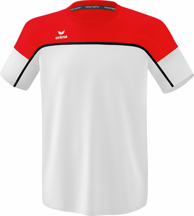 Erima - Change T-Shirt - Bianco & rosso