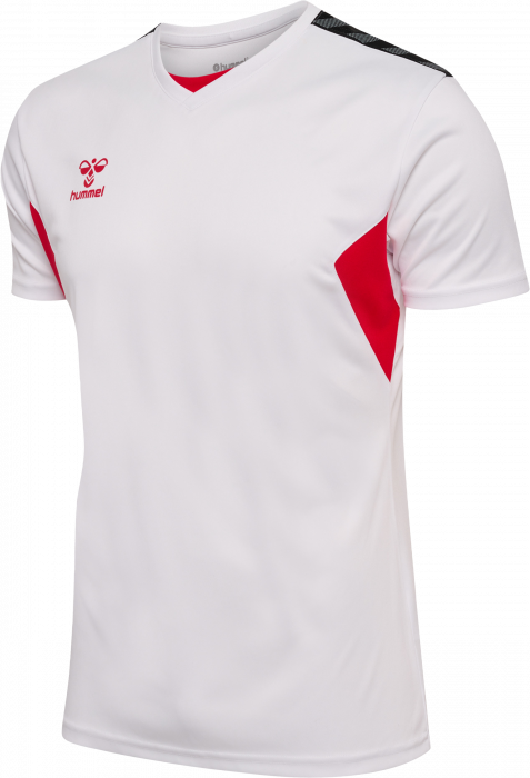 Hummel - Authentic Player Jersey - Weiß & true red