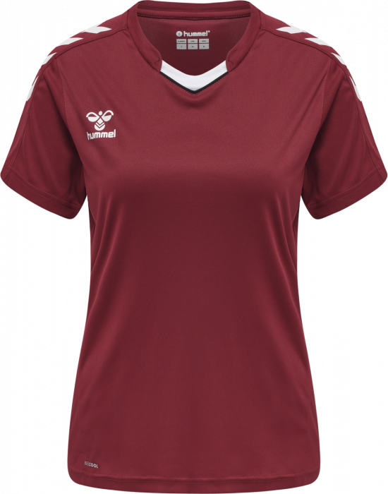 Hummel - Core Xk Poly Jersey Women - Maroon & white