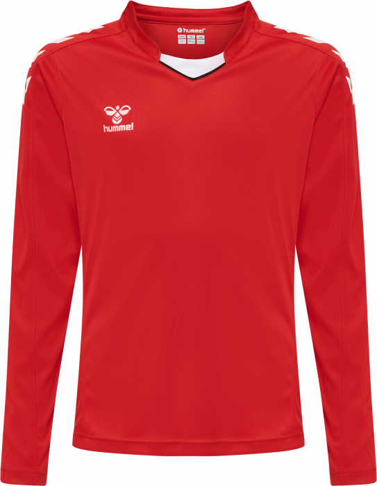 Hummel - Core Xk Poly Jersey Long Jr - True Red & weiß