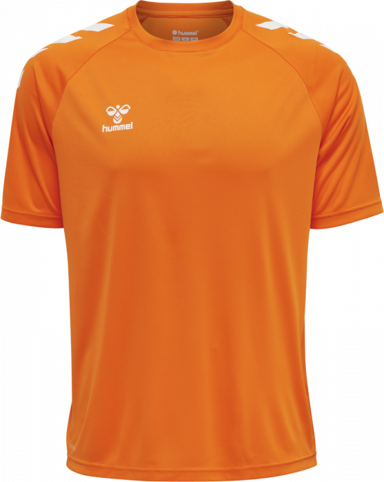 Hummel - Core Xk Poly T-Shirt - Orange & blanco
