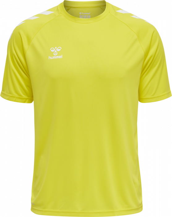 Hummel - Core Xk Poly T-Shirt - Blazing Yellow & blanco