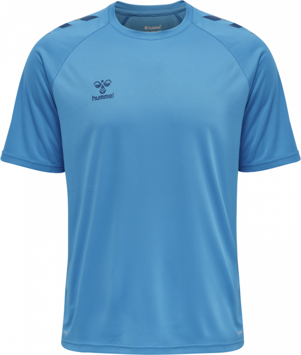 Hummel - Core Xk Poly T-Shirt - Blue danube & schwarz