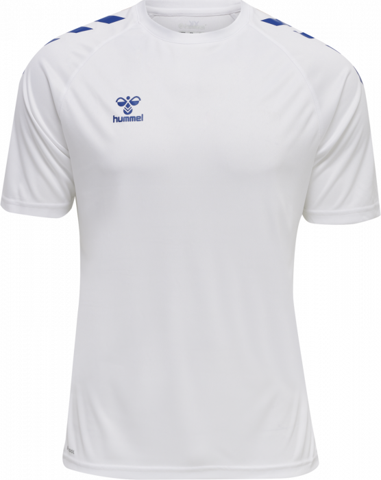 Hummel - Core Xk Poly T-Shirt - Bianco & true blue