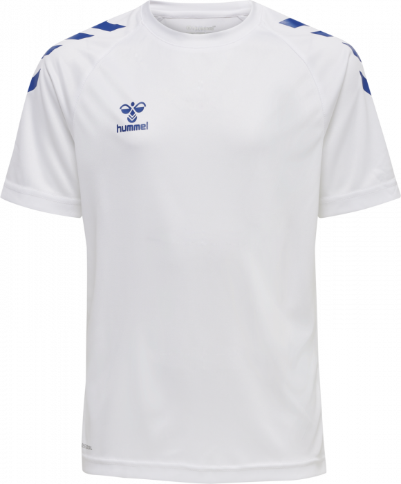 Hummel - Core Xk Poly T-Shirt Jr - Branco & true blue