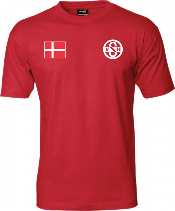 ID - Vsh Denmark Shirt - Czerwony