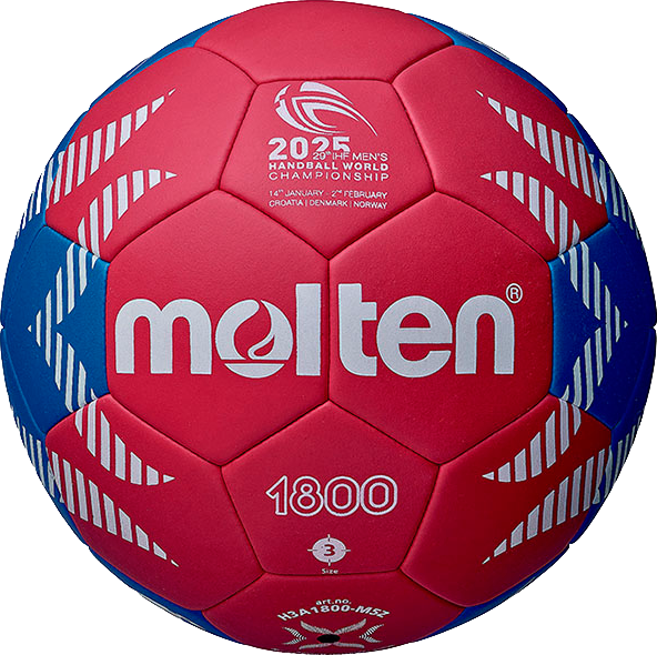 Molten - Vm 2025 Replica Handball - Blue & rot