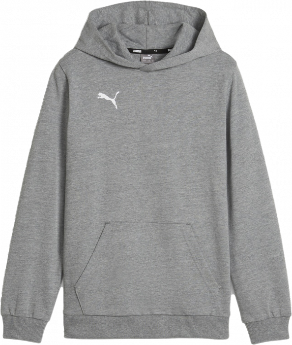 Puma - Teamgoal Casual Hoodie Kids - Grey Heather & weiß