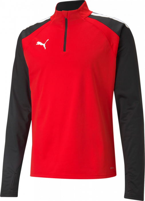 Puma - Teamliga Training 1/4 Zip Top - Czerwony & czarny