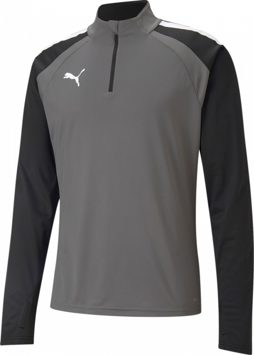 Puma - Teamliga Training 1/4 Zip Top - Smoked Pearl & svart