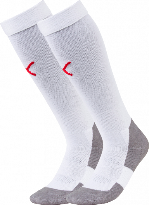 Puma - Teamliga Core Sock - Blanc & rouge