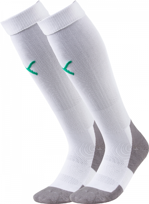 Puma - Teamliga Core Sock - Wit & turquoise