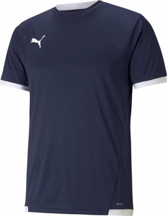 Puma - Teamliga Jersey - Navy Blue & biały