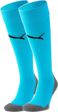 Puma - Teamliga Core Sock - Turquesa & negro