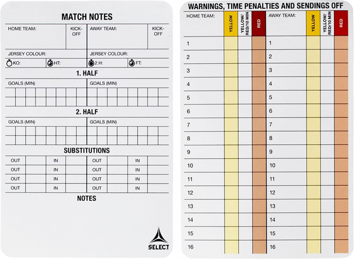 Select - Referee Game Cards - Grau