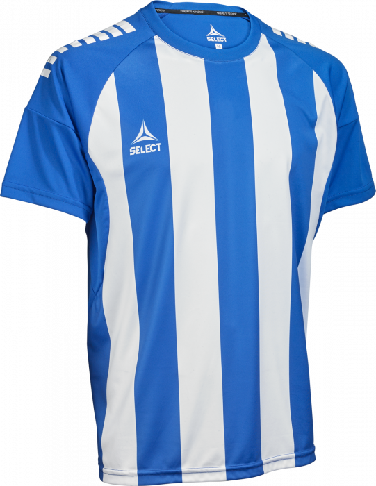 Select - Spain V25 Player Shirt S/s Striped - Wit & blauw